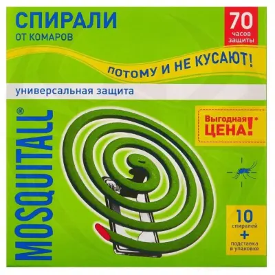 картинка Спирали Mosquitall универсальная защита от комаров 10 мл 